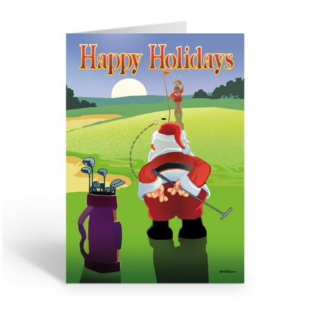 Stonehouse Collection Fingers Crossed Golf Christmas Card - 10013