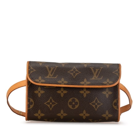 Pre-Owned Louis Vuitton Monogram Pochette Florentine XS Body Bag Waist Shoulder M51855 Brown PVC Leather Women's LOUIS VUITTON (Good)
