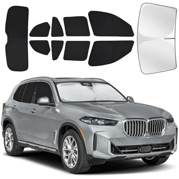 for BMW x5 2019-2025 Car Window Shades, 10pcs Privacy Sun Shade Set for Front Windshield Side and Rear Windows, Full Window Covers Keeps vehicle Cool for Camping Napping
