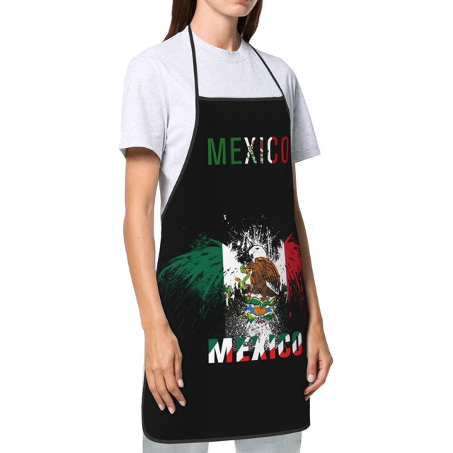Apron Chef Mexican Mexico Flag Baking Gardening Home Cooking Kitchen Waterproof Aprons Bulk
