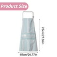 thumbnail image 3 of Adjustable Apron Green - Travelwant Adjustable Bib Pinstripe Apron with Pocket Cooking Kitchen Aprons for Couple Bbq Painting, 3 of 7