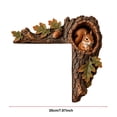 thumbnail image 3 of Diceymbol Chipmunk Tree Hollow Door Topper Woodland Animal Door Frame Decoration, Squirrel 2D Wooden Corner Sign for Doorway Shelf Rustic Home Decor, 3 of 6