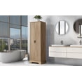 thumbnail image 2 of Bellemave Wooden Storage Cabinet with Adjustable Shelves Freestanding Tall Storage Cabinet for Bathroom, Kitchen, Living Room Water Proof Floor Cabinet for Home Office, Brown, 2 of 11
