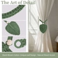 thumbnail image 4 of Deago 2 Pack Curtain Tiebacks Handmade Holdbacks - Farmhouse Curtain Tie Back Holder by Hand-Woven Cotton Rope, Bohemian Home Decor Drapery Holdback (Green-2), 4 of 9