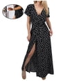 thumbnail image 4 of TABLETREANDS 1Ud Falda Larga De Lunares Para Mujer Con Textura Ideal Para Fiesta Y Viajes, 4 of 6