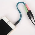 thumbnail image 2 of 2 In 1 3.5mm Headset Splitter 3.5mm Female to 2 Dual 3.5mm Male Headphone Mic Audio Y Splitter Cable with Separate Microphone and Headphone Connector for PC Gaming Headset, 2 of 5