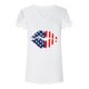thumbnail image 5 of Blusa de manga corta de encaje informal con cuello en V de verano para mujer Fridja  bn8090, 5 of 7