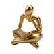thumbnail image 4 of Lector abstracto Estatua Decoración para el hogar Figuras modernas para mostrador Estante Oficina Dorado Zulema Figura Lector abstracto, 4 of 8