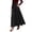 Black, variant on Skirts for Women Elegant Maxi Solid Color High Waist Flowy Long with Pockets Casual Plus Size Business Work Wine Skirt S