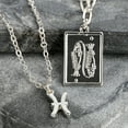thumbnail image 5 of Claire's Girls Silver Pisces Zodiac Sign Necklace Set, Lobster Closure, 2-Pack, 5 of 6