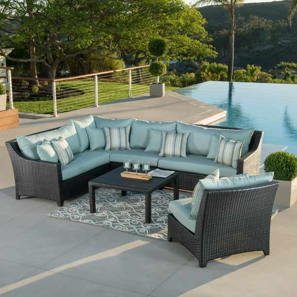 Rst Outdoor Bliss 6 Piece Corner Sectional Sofa And Coffee Table Set Com Rst Outdoor Bliss 6 Piece Corner, Smart Living 6 Piece Patio Set