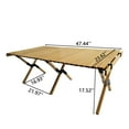 thumbnail image 4 of Portable Wooden Foldable Patio Table - Ideal For Outdoor Adventures & Indoor Dining, Camping, Picnic, Party, Travel, Bbq, Rv Solid Wood Folding Dining Natural Backyard Gathering, , Home Living Room, 4 of 5