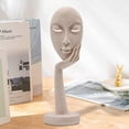 thumbnail image 3 of Estatuas de cara de mujer modernas y simples, figura de escultura de señora pensadora, talla de resina para decoración de dormitorio de oficina en casa (negro) Xemadio CZJJ-ZH71-2, 3 of 7