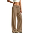 thumbnail image 6 of Wide Leg Sweatpants for Women Winter High Waisted Baggy Sweat Track Pants Drawstring Casual Pants with Pockets 2XL, 6 of 8