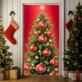 thumbnail image 2 of Cheapark 78x35IN Christmas Door Cover Swag - Hanging Banner Backdrop with Winter Charm, Perfect for Wall & Door Decor, Holiday & Winter Home Accents, 2 of 6