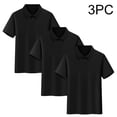 thumbnail image 2 of Lumosvexa Kids Boys Polo Shirts, Lightweight Cotton Breathable Short Sleeve Athletic School Uniform 3 Pack Black 14-16, 2 of 10