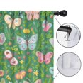 thumbnail image 4 of Blackout Kids Curtains,Cartoon Butterfly Flower Leaf Green Pattern Childrens Insulated Curtains Set Of 2,Bedroom Essentials,Toddler Room Decor 52"x84", 4 of 5