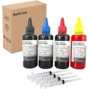 INK+ Ink Refill Kit 100ml for HP All Models Such as 61 60 62 63 64 65 950 951 564 920 901 etc Inkjet Printer Cartridges