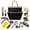 Khaki, variant on Horse Grooming Kit, 14-in-1 Professional Horse Brush Supplies Set for Grooming Care with Horse Brushes Curry Comb, Hoof Pick Waterproof Storage Tote Bag for Shining Detangling Massaging