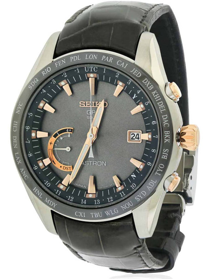 Seiko Astron GPS Solar Titanium Watch, SSE095 - Walmart.com