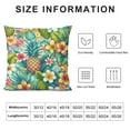 thumbnail image 6 of GOSMITH 2-Piece Short Plush Pillowcase Set - Pillow Case Pineapple, Tropical Palm Leaves and Flowers White, 6 of 6