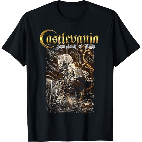Castlevania Symphony Box Art Gothic Moon Night Retro Gamer T-Shirt BLACK Unisex S-5XL Hot Trending Shirt, Vintage Birthday Gift