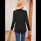 thumbnail image 4 of Camisas de Larga para Mujer, Otoño 2025, Blusas Elegantes Informales Tipo Henley, Blusas Modernas, Camisetas Bonitas, Conjuntos, Ropa. Negro L, 4 of 10