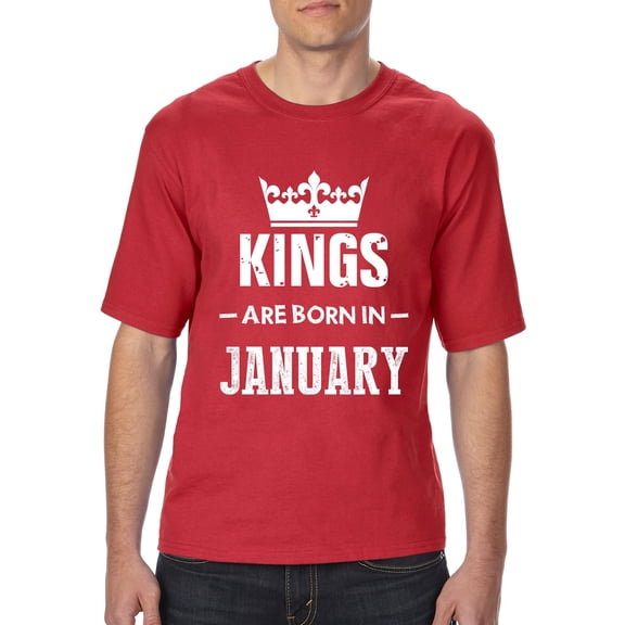 Artix - Big Men's T-Shirt - Birthday Gift Kings Are Born In January