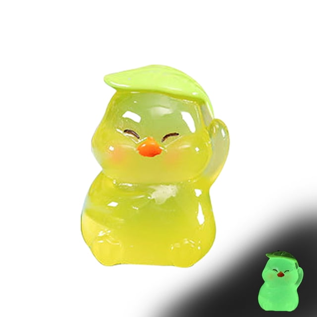 Xihbxyly Almacén de Liquidación La Resina En Forma de Pato Es La Brilla En La Oscuridad, Impermeable, La Decoración de Escritorio, El Jardín y Navidad.
