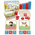thumbnail image 1 of Juego de ortografía de palabras en CVC de madera Gomzo con tarjetas didácticas de 3 a 6 años, 1 of 6