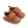 thumbnail image 6 of Baby Boys Girls TPR Leather Hard Bottom Walking Sneakers Toddler Rubber Sole First Walkers Infant Cartoon Crib Shoes, 6 of 9