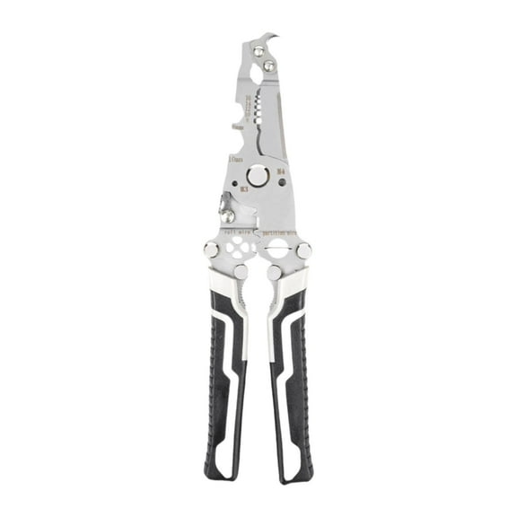 colaxi Foldable Wire Crimper Plier,Crimping Tool Wiring Tool Nonsllip Wire Cutter Hand Tool for Industrial,Winding,Screwing Gray