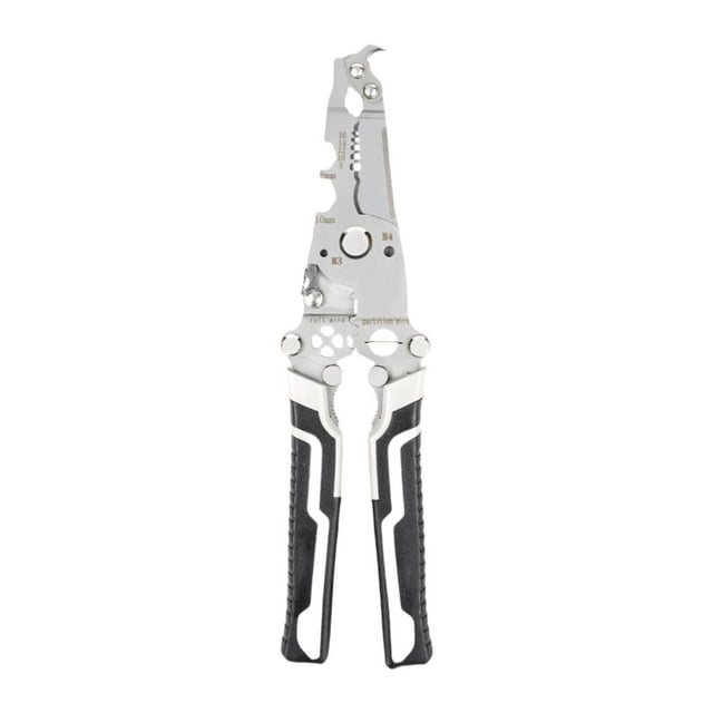 S SERENABLE Foldable Wire Crimper Plier Appliance Electricians Tool Wire Cutter Gray
