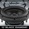 thumbnail image 3 of BLACK DIAMOND DIA-8D4 Car Subwoofer 8" 400W Max Power, 200W RMS, Dual 4 Ohms, DVC (1 Speaker), 3 of 6