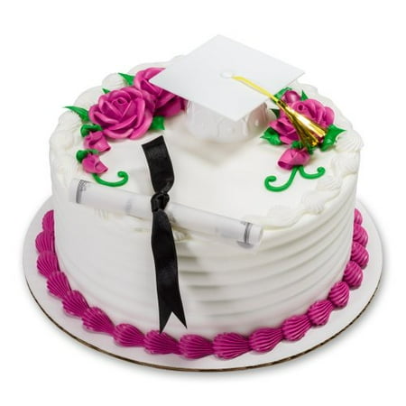 2008 Graduation Tassel - decopac white graduation cap with tassel decoset cake topper