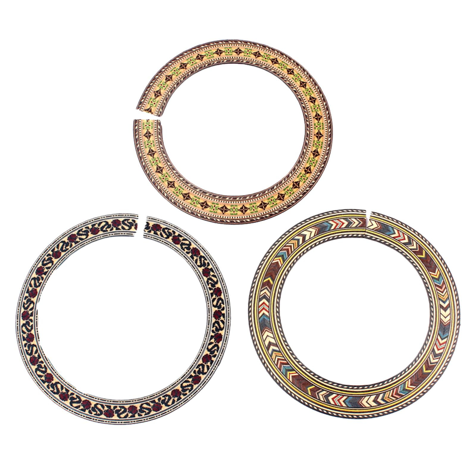 s Wood Acoustic Classical Guitar Soundhole Rosette Inlay Guitar Sound Hole DIY Luthier Tool Decoration