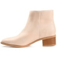 thumbnail image 3 of Journee Womens Sadiya Inside Zip Stacked Heel Booties, 3 of 10