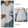thumbnail image 2 of Vestido De Manga Larga Para Mujer, Cuello En V Vestido De Manga Larga Estilo De Línea Estampado De Puntos Elegante Puño Elástico Para Club Para Vacaciones Para Dama ANGGREK  Otros, 2 of 6