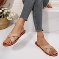 thumbnail image 6 of CHUMUD Slippers for Women Outdoor Crisscross Strap Flat Slide Sandals, Casual Open Toe Slip-On Slippers, Lightweight Summer Beach Sandals, 6 of 9