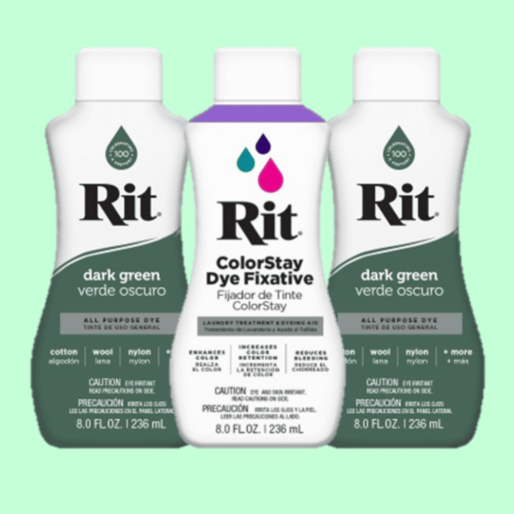 Rit Dye 8oz Dark Green Dye and Fixative Multipack