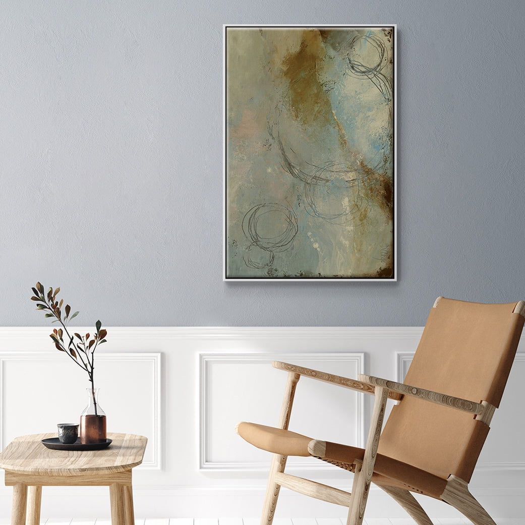 Zen Path I Framed Premium Gallery Wrapped Canvas - Ready to Hang - 27 x 41 - White Floating Frame