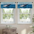 thumbnail image 2 of LALILO Kitchen Curtain Valance Whale Sydney Sydney Australia Rod Pocket Window Curtain 52"x 18" Set of 2, 2 of 7