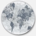 thumbnail image 1 of Designart 'Golden Grey World Neutral' Traditional Metal Circle Wall Art - Disc of 36, 1 of 5