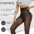 thumbnail image 3 of 2 Pairs Women's Soft Opaque Control Top Tights, Durability Tights, Rip Resistant Pantyhose, 3 of 6