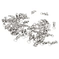 thumbnail image 1 of 50pcs Ball Bearing Swivels Connector High Strength Stainless Steel Solid Welded Rings for Saltwater Freshwater Fishing with  Rotation and Durable Connection, 1 of 8