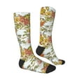 thumbnail image 3 of Daiia Sports Socks Ducks and Flowers Printed Novelty Crew Socks for Men Women Knee High Socks Cotton Socks Soft & Breathable Support Unisex Socks, 3 of 9