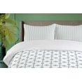 thumbnail image 4 of Ambesonne Abstract Duvet Cover Sets, Simplistic Motif Elements, 2-Queen, White Dark Sea Green, 4 of 7