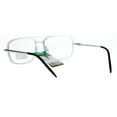 thumbnail image 2 of SA106 Rectangular Metal Frame Multi 3 Focus Progressive Reading Glasses Silver +1.5, 2 of 4