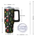 thumbnail image 2 of 30oz Christmas Ornaments Tumbler with Lid and Straw, Stainless Steel Cup with Handle Snowman Travel Coffee Mug, Xmas Gifts, 2 of 5