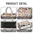 thumbnail image 4 of Large Capacity Tote Bag,Paw Prints and Bones Handbag Fashion Luxury Tote Bag,15.7"x13"x 5.1" Inches,Laptop Compatible, 4 of 6
